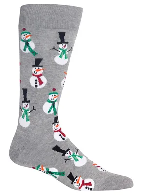 Hotsox Men's Snowmen Crew Socks
