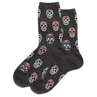 Hotsox Women's Sugar Skulls Crew Socks