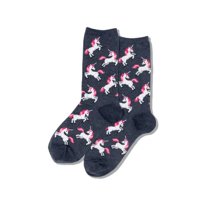 Hotsox Women's Unicorn Crew Socks