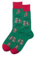 Hotsox Men's Lets Get Baked Crew Socks