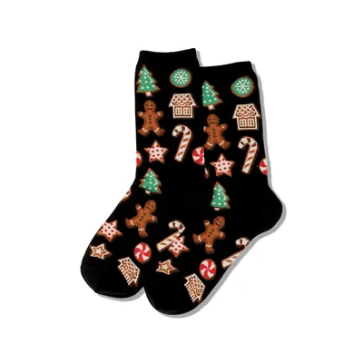 Hotsox Women's Christmas Cookies Crew Socks