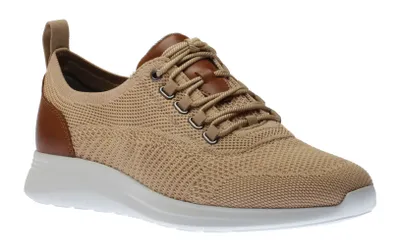 Amherst Taupe Knit Lace-Up Sneaker