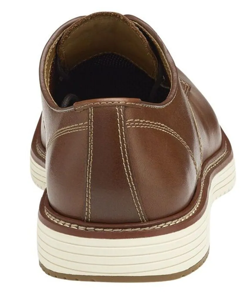 Upton Tan Brown Leather Plain Toe Derby Dress Shoe