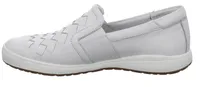 Caren 26 White Woven Leather Slip-On Sneaker
