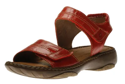 Debra 19 Red Leather Sandal