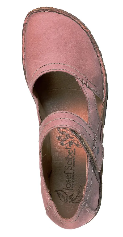 Rosalie 37 Rose Leather Mary Jane Flat Shoe