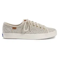 Kickstart Cream Canvas Lace-Up Tennis Sneaker