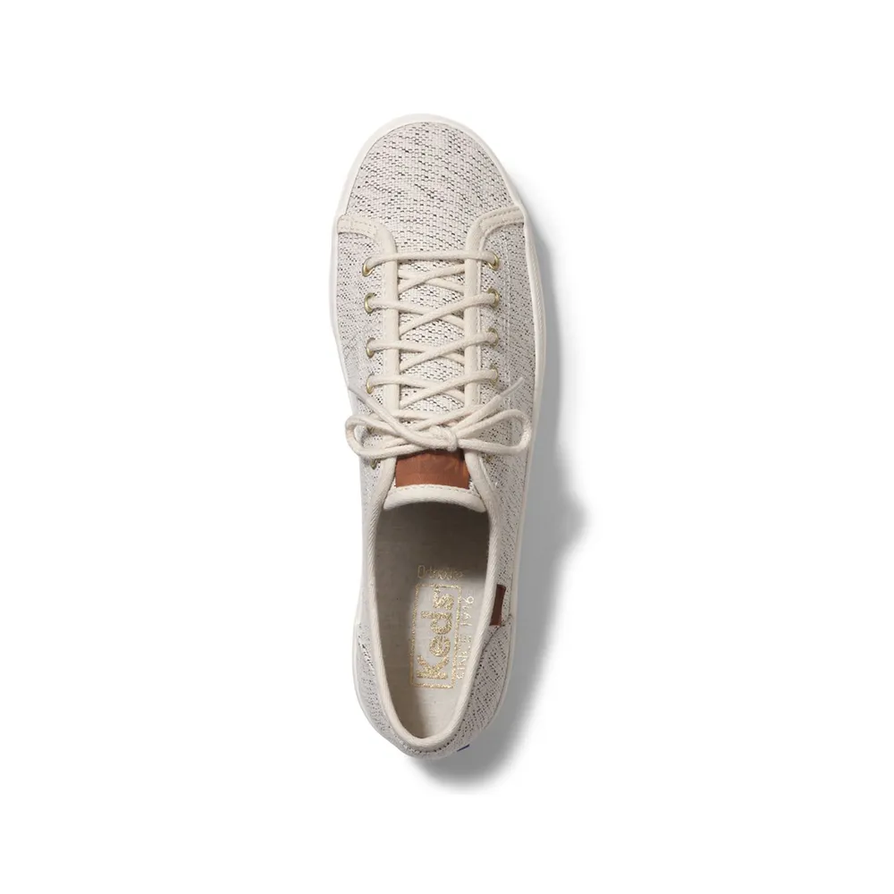 Kickstart Cream Canvas Lace-Up Tennis Sneaker