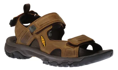 Targhee III Bison Brown Leather Open Toe Hiking Sandal