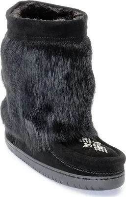 Waterproof Half Mukluk Black Boot