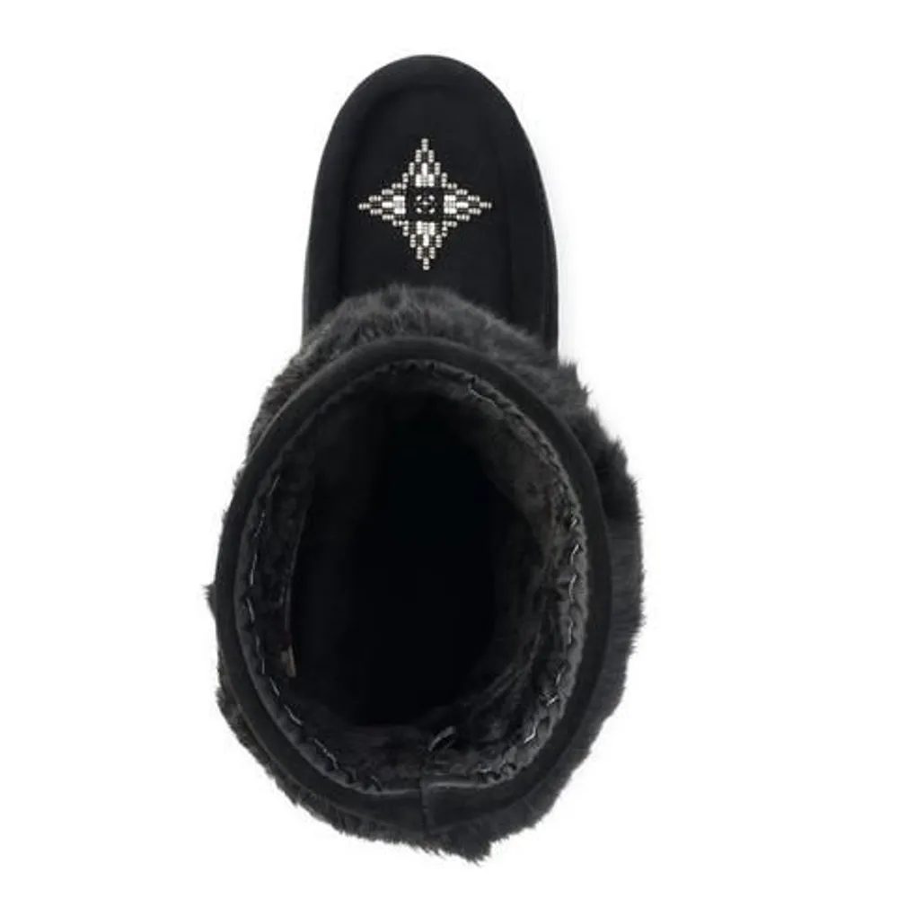 Waterproof Half Mukluk Black Boot