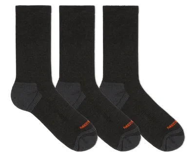 Repreve 3-Pack Black Hiker Crew Socks