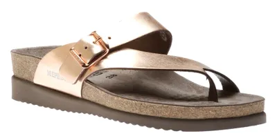 Helen Bronze Leather Thong Sandal