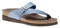 Helen Cuba Cobalt Blue Textured Leather Thong Sandal