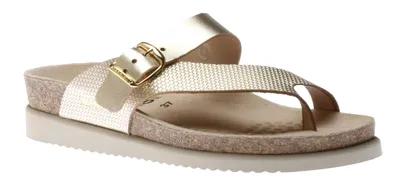 Helen Mix Gold Flash Leather Thong Sandal