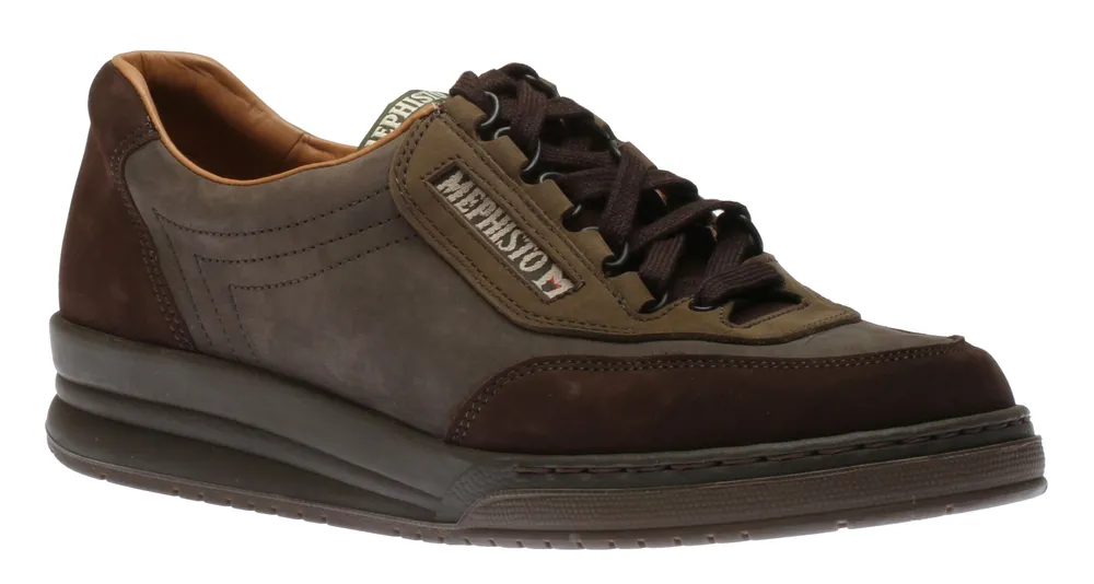 Match Multi Nomad Brown Leather Lace-Up Walking Shoe