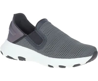 Cloud Moc Vent Black Grey Slip-On Moccasin