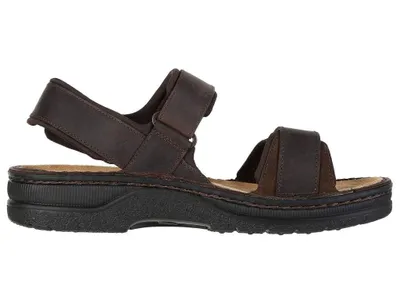 Arthur Coal Nubuck Leather Adjustable Straps Casual Sandal