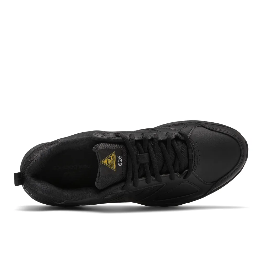 MID626K2 Slip-Resistant Black Leather Sneaker