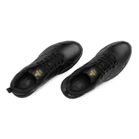 MID626K2 Slip-Resistant Black Leather Sneaker