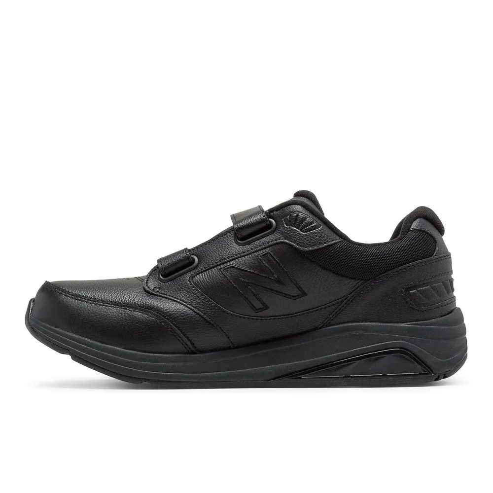 MW928HB3 Black Leather Velcro Walking Shoe