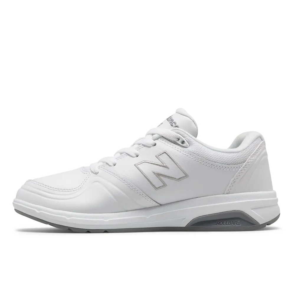 WW813WT White Leather Walking Shoe