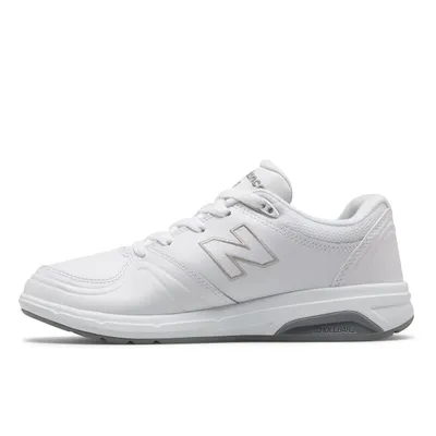 WW813WT White Leather Walking Shoe