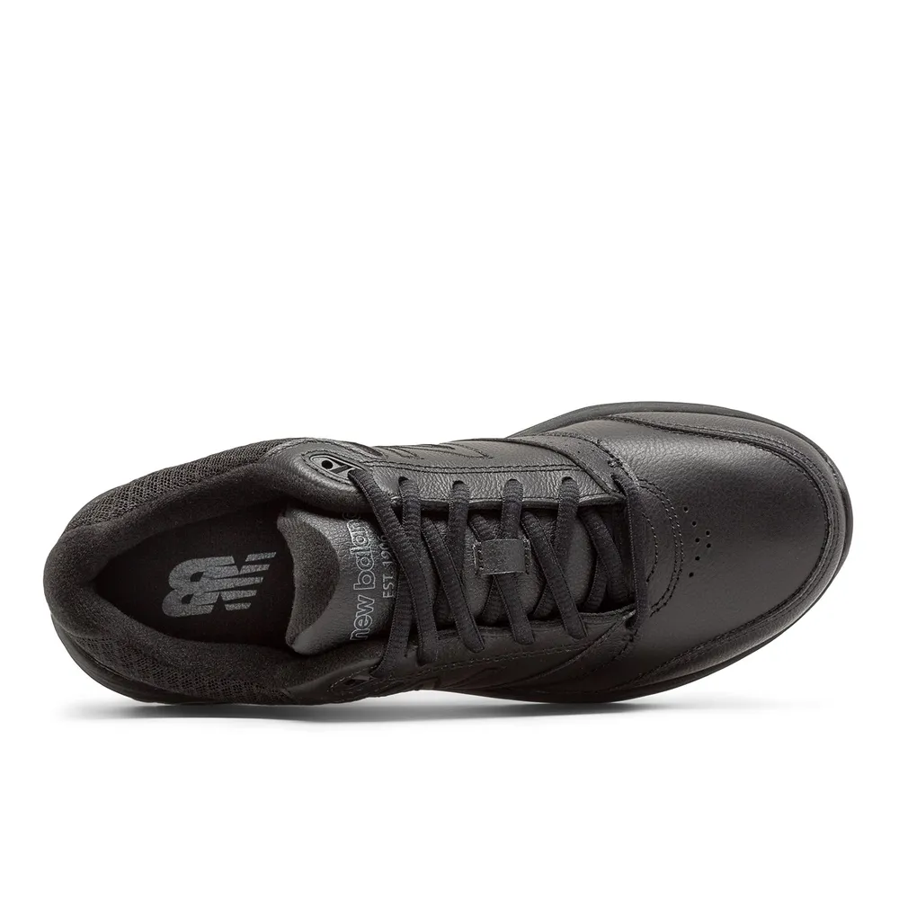 WW928BK3 Black Leather Lace-Up Walking Shoe