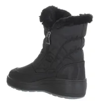 Veronica Black Nylon Winter Boot