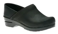 Professional Oiled Black Leather Clog