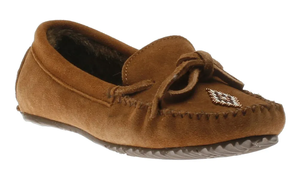 Canoe Suede Lined Copper Moccasin