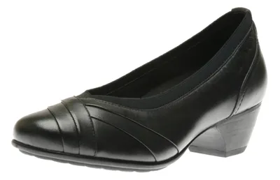 Patsy Black Leather Pump