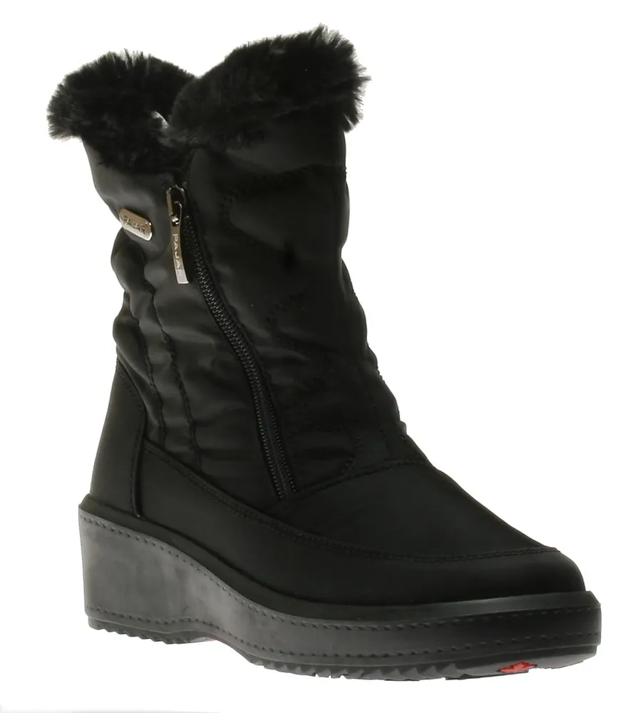 Veronica Black Nylon Winter Boot