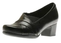 Rosalyn Adele Black Leather Pump