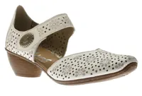 Massa White Perforated Floral Mary Jane Sandal