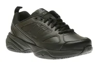 WID626K2 Slip-Resistant Black Leather Sneaker