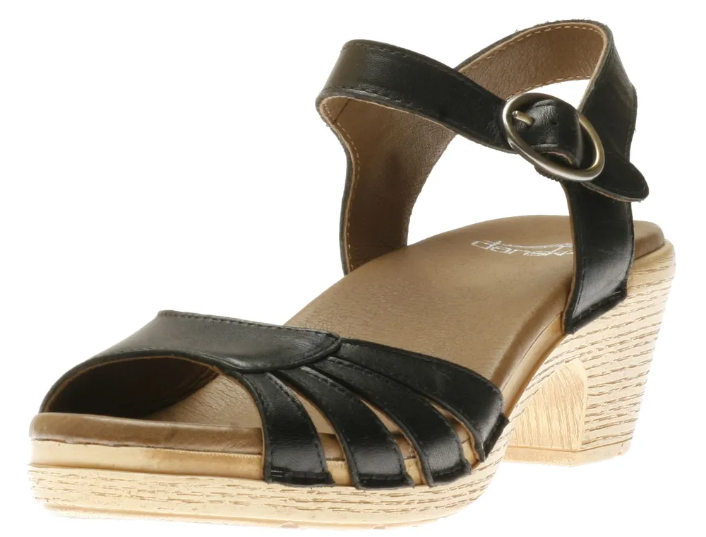 Marlow Black Leather Sandal