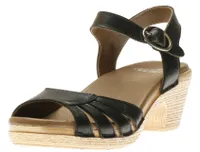 Marlow Black Leather Sandal