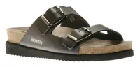 Harmony Black Leather Slide Sandal