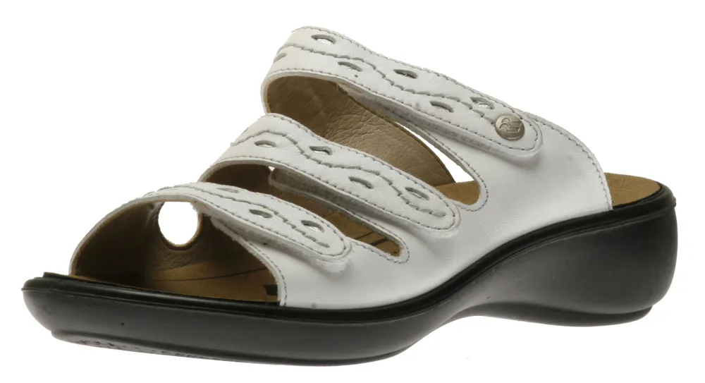 Ibiza 66 White Leather Slide Sandal