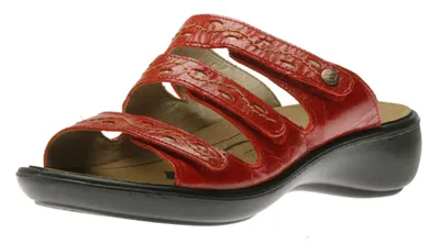 Ibiza 66 Red Leather Slide Sandal