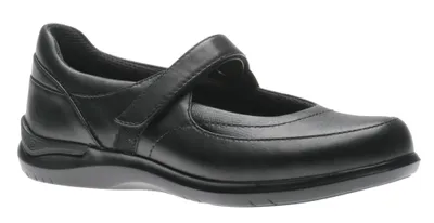 Farah Black Leather Mary Jane Flat