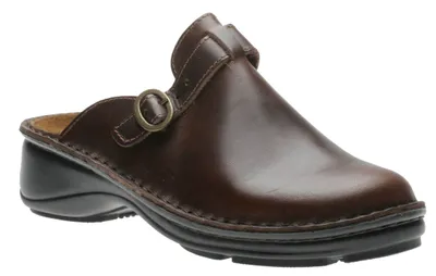 Aster Brown Leather Clog