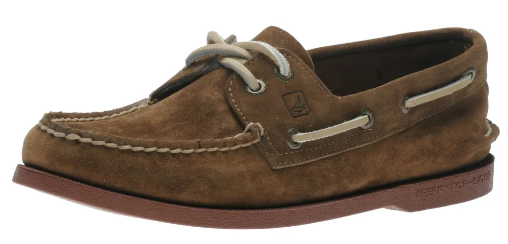 Sperry Men's Authentic Original Sahara Brown Leather Two Eye Boat