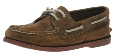 Men's Authentic Original Sahara Brown Leather Two Eye Boat Shoe