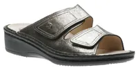 Jamaica Pewter Metallic Slide Wedge Sandal