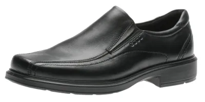 Helsinki Black Leather Slip-On Dress Shoe