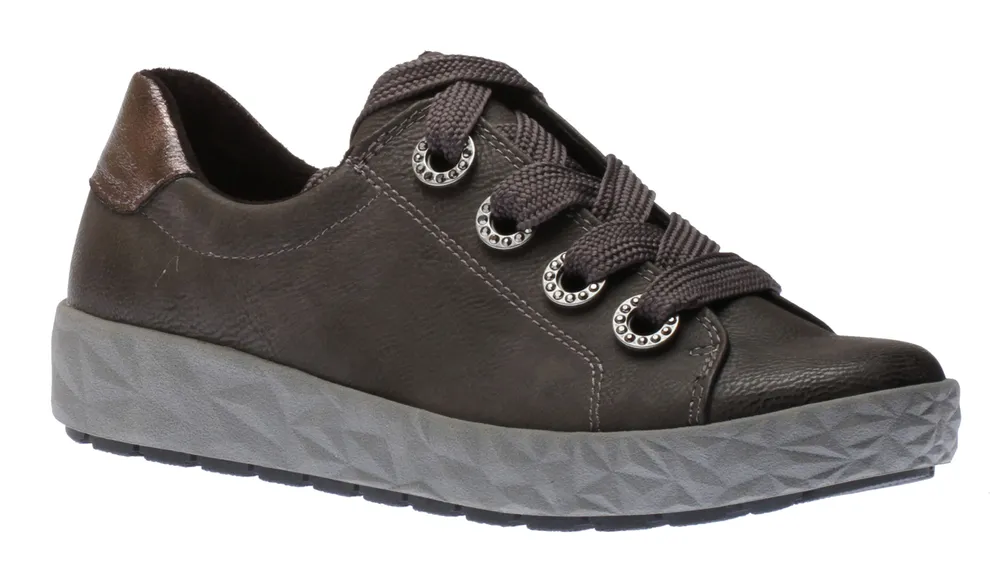 Women's Grey Lace-Up Sneaker