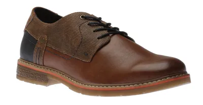 Men's Cognac Brown Lace-Up Oxford Dress Shoe