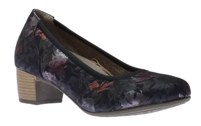 R4036 Navy Floral Dress Pump